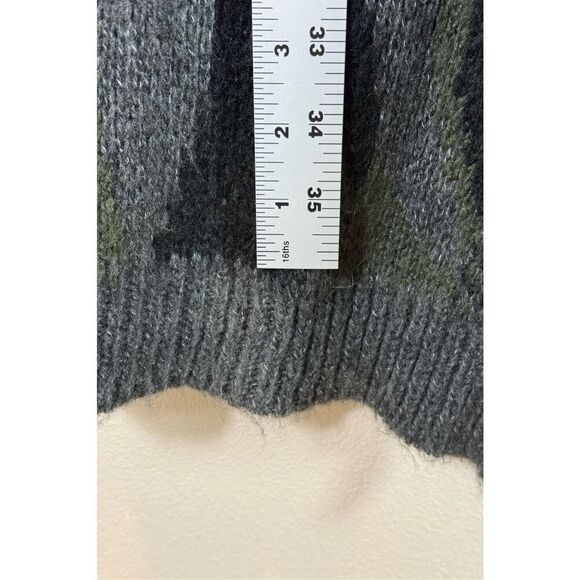 John + Jenn Andre Camo Open Front Mid Length Cardigan Sweater Women's XS - Picture 8 of 10